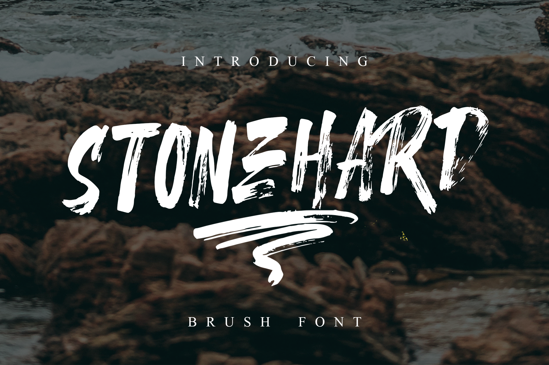 Stonehard Brush Demo font